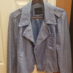 Leather jacket blue (brighter than pic)